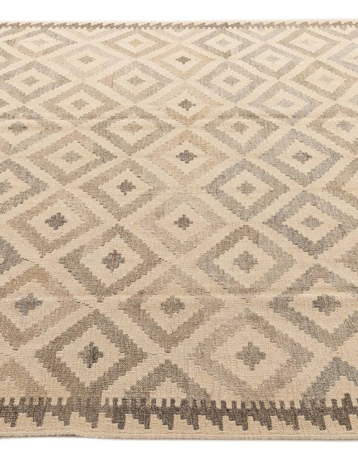 Detail image of  6' 7 x 10' 1  Hand Woven Kilim Maymana Wool Rug