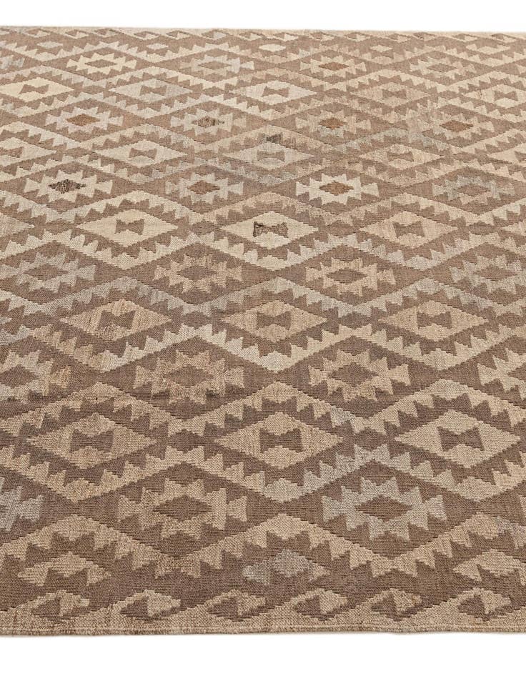 Detail image of  6' 10 x 10' 1  Hand Woven Kilim Maymana Wool Rug