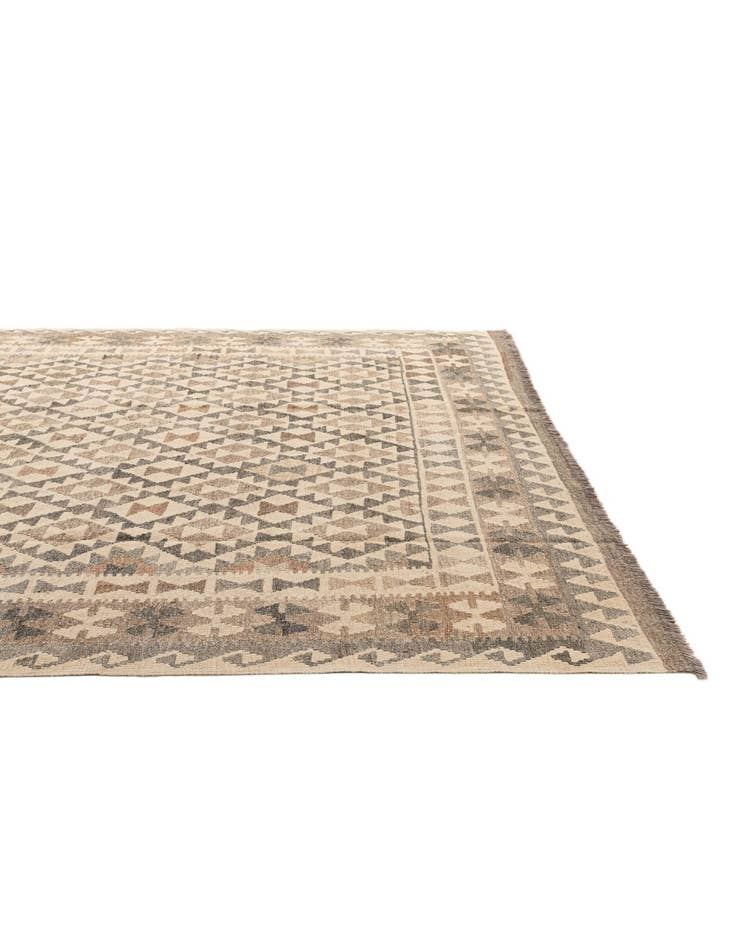 Detail image of  6' 9 x 9' 11  Hand Woven Kilim Maymana Wool Rug