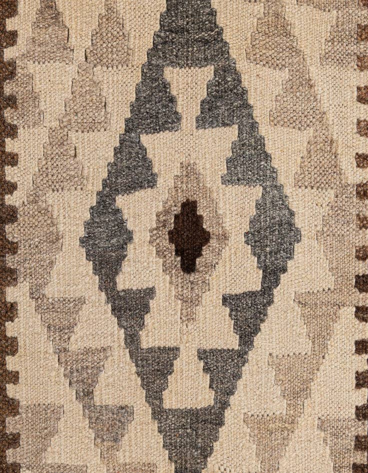 Detail image of  3' 6 x 4' 11  Hand Woven Kilim Maymana Wool Rug