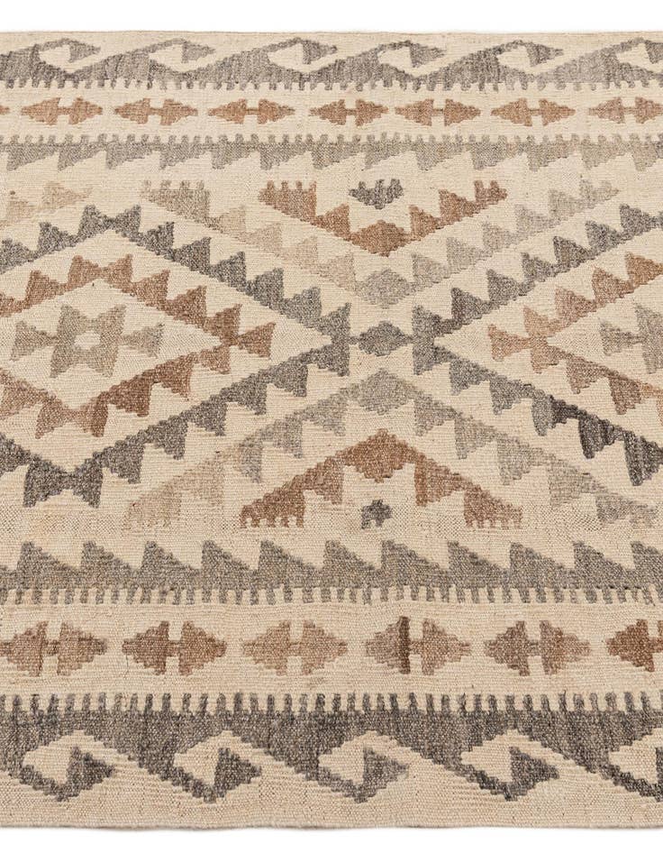 Detail image of  3' 5 x 5' 1  Hand Woven Kilim Maymana Wool Rug