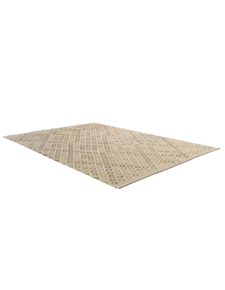 Detail image of  6' 10 x 9' 10  Hand Woven Kilim Maymana Wool Rug