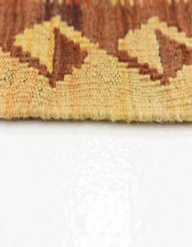 Detail image of  3' 1 x 4' 11  Hand Woven Kilim Maymana Wool Rug
