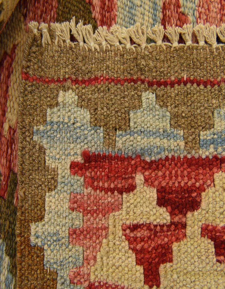 Detail image of  3' 3 x 4' 10  Hand Woven Kilim Maymana Wool Rug