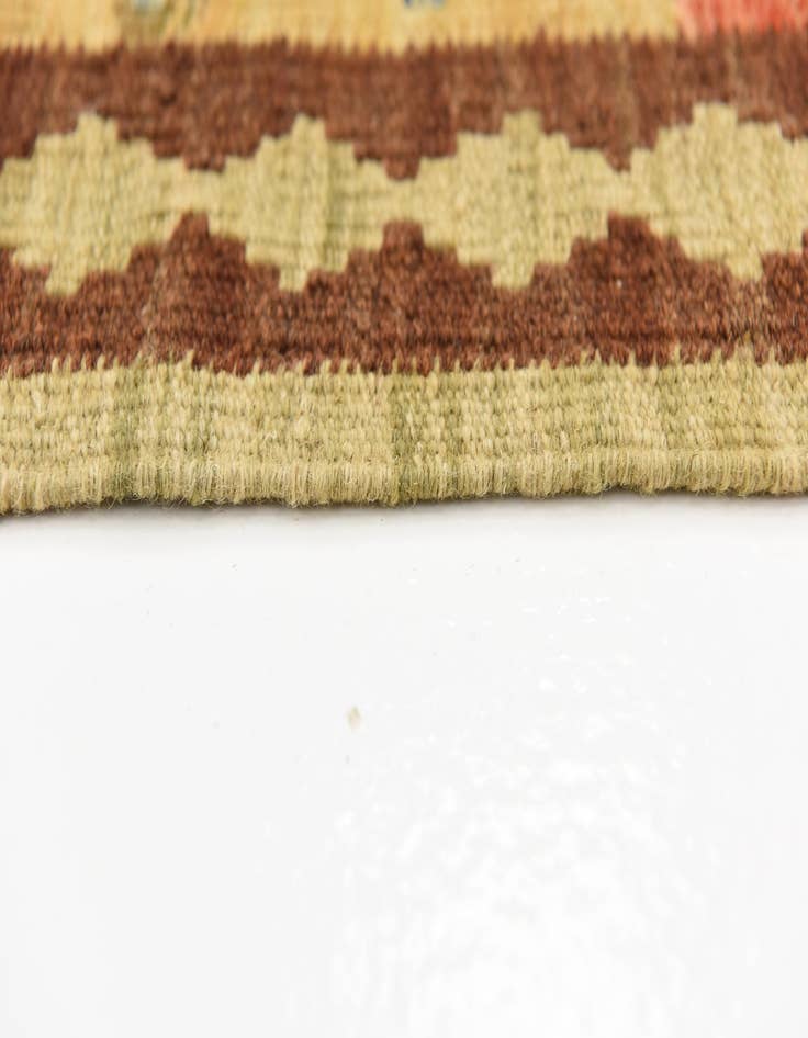 Detail image of  3' 3 x 5'  Hand Woven Kilim Maymana Wool Rug