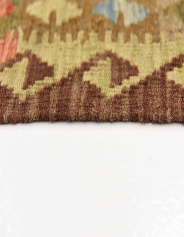 Detail image of  3' 3 x 4' 11  Hand Woven Kilim Maymana Wool Rug