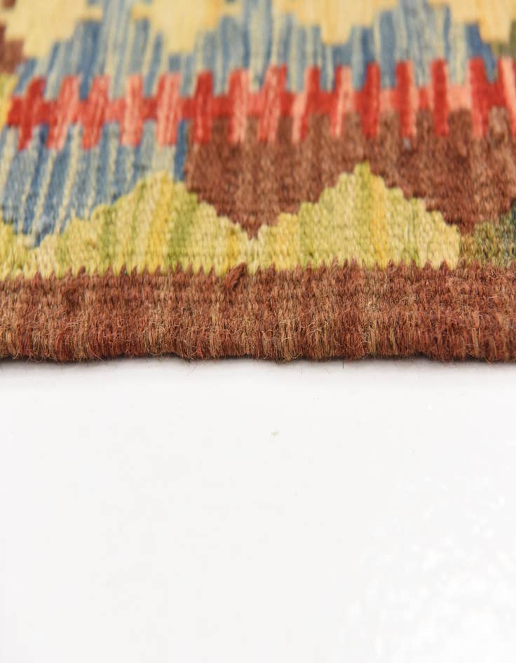 Detail image of  3' 6 x 5' 2  Hand Woven Kilim Maymana Wool Rug