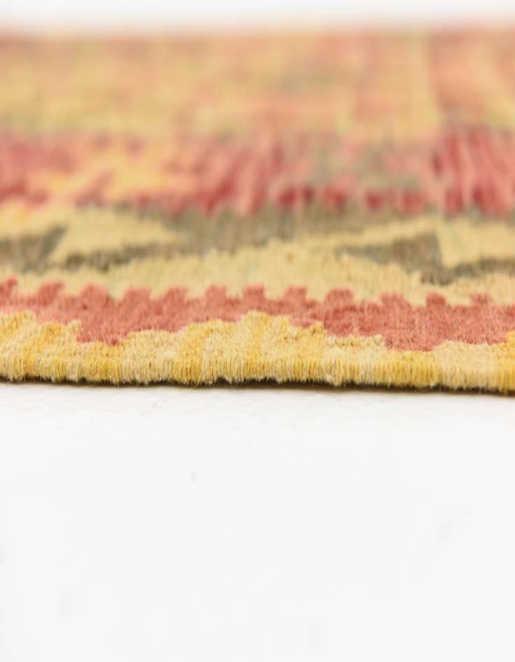 Detail image of  3' 4 x 4' 11  Hand Woven Kilim Maymana Wool Rug