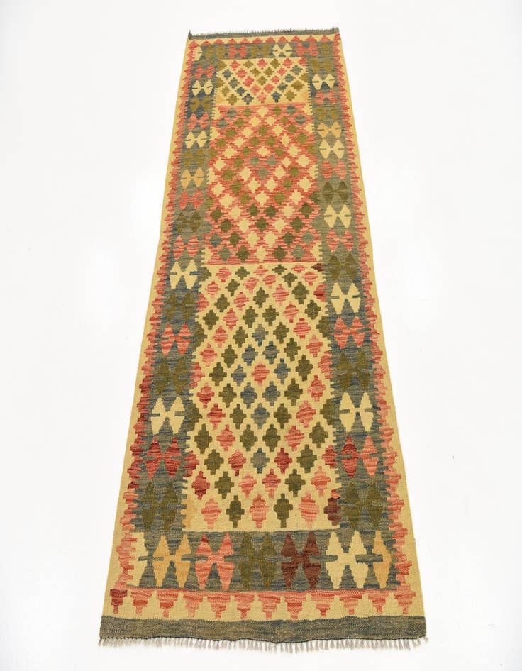 Detail image of  3' 3 x 6' 6  Hand Woven Kilim Maymana Wool Rug