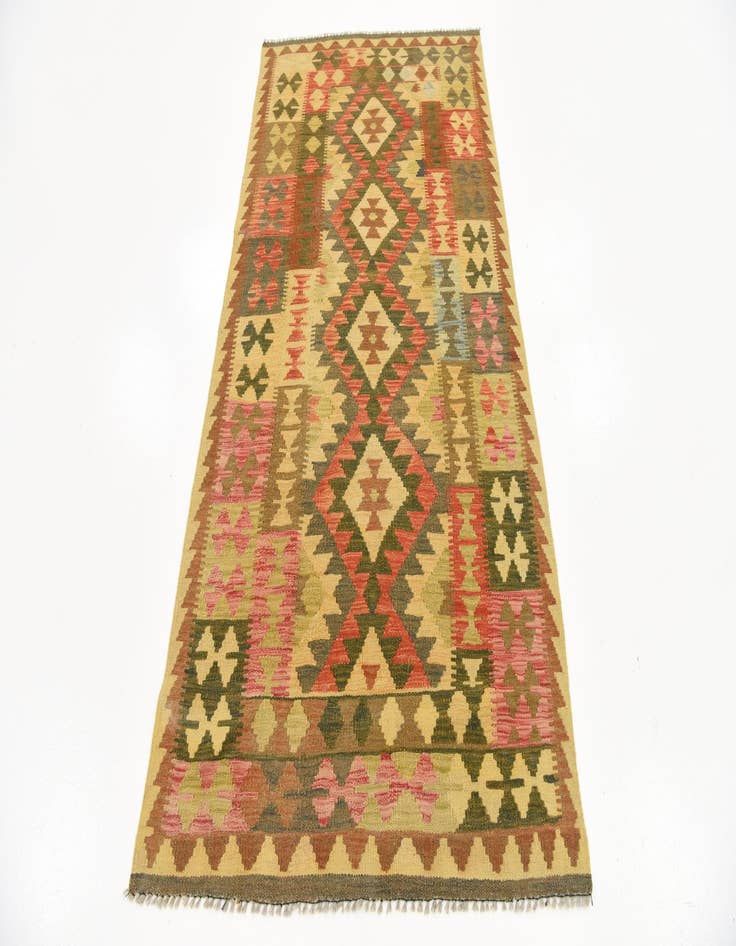 Detail image of  3' 3 x 6' 4  Hand Woven Kilim Maymana Wool Rug