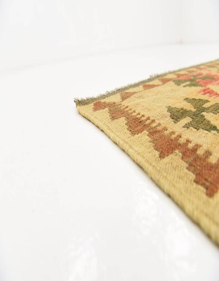 Detail image of  3' 3 x 6' 4  Hand Woven Kilim Maymana Wool Rug
