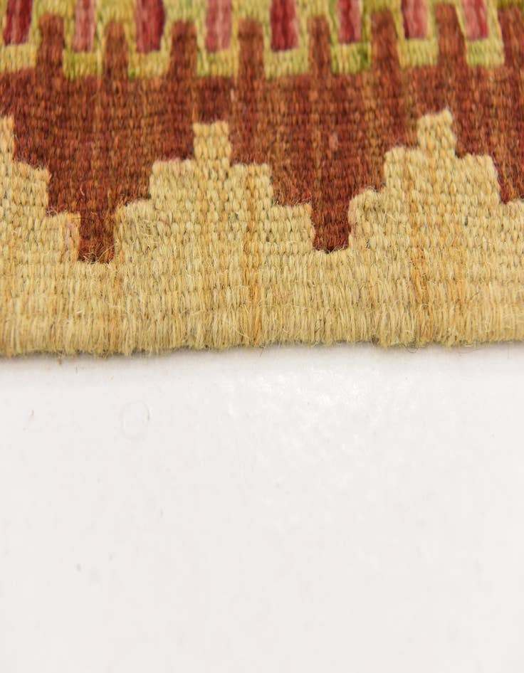 Detail image of  3' 4 x 4' 10  Hand Woven Kilim Maymana Wool Rug