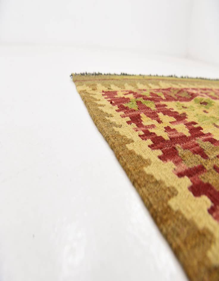 Detail image of  3' 3 x 5' 2  Hand Woven Kilim Maymana Wool Rug