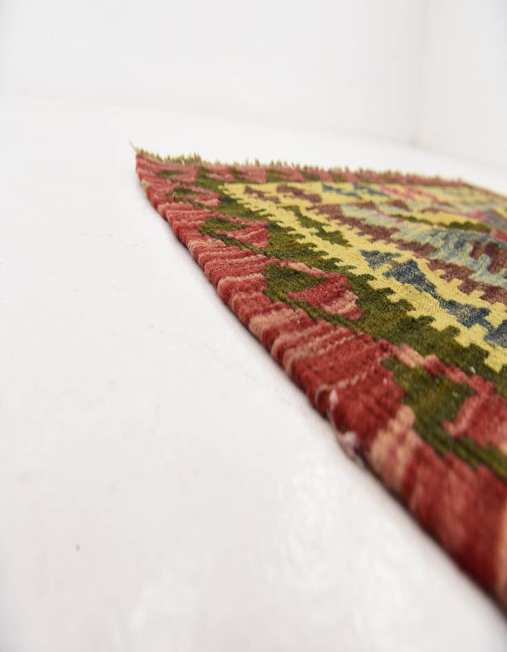 Detail image of  3' 6 x 6'  Hand Woven Kilim Maymana Wool Rug