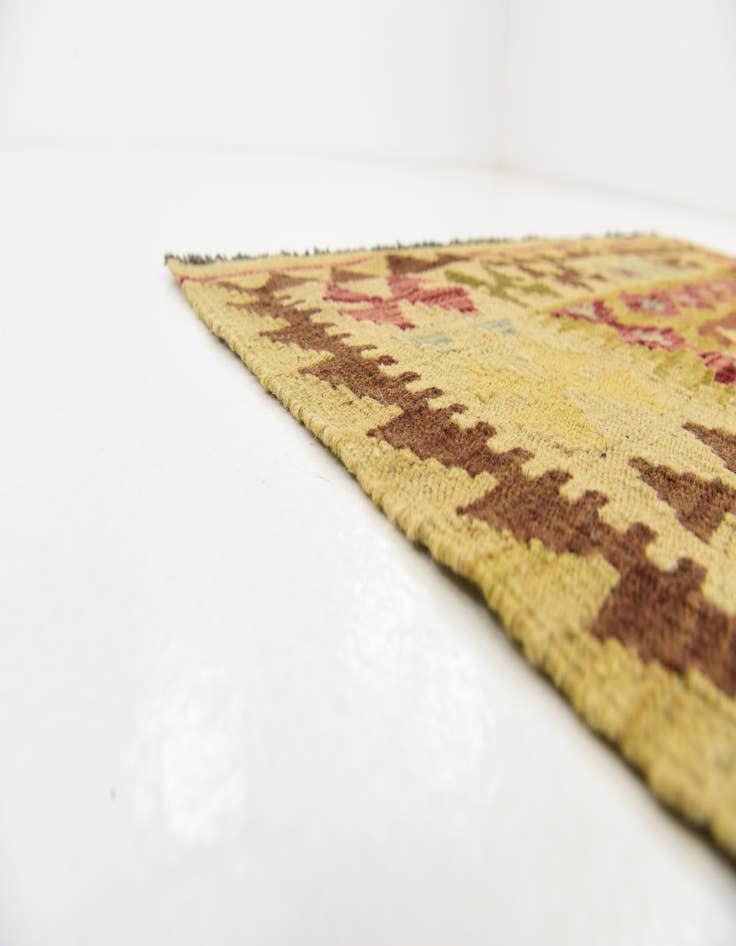 Detail image of  3' 6 x 6' 8  Hand Woven Kilim Maymana Wool Rug