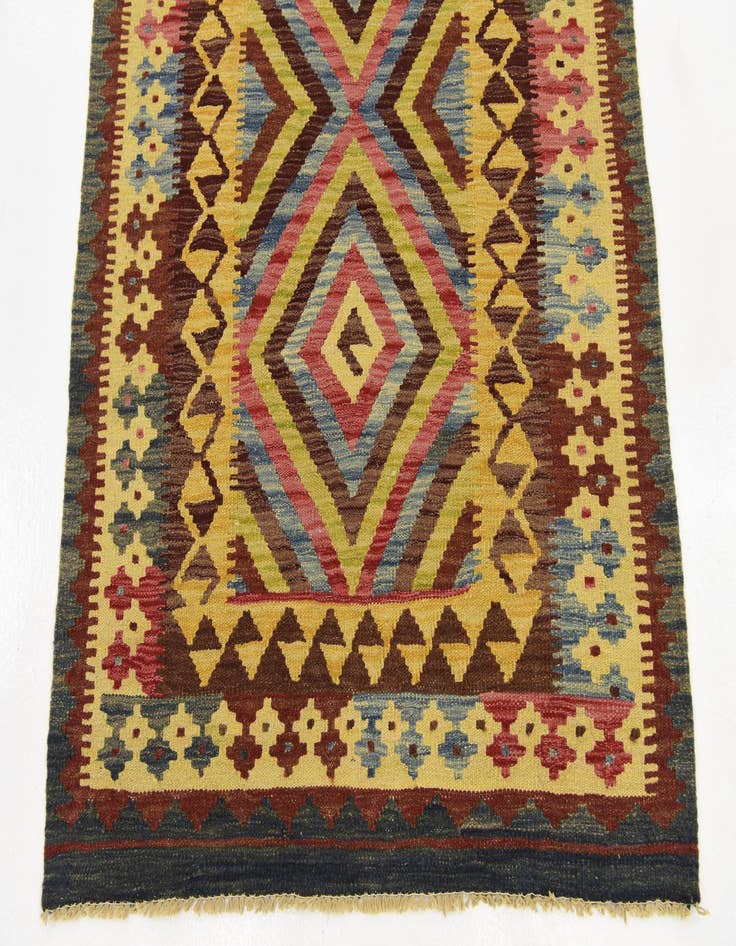 Detail image of  3' 4 x 6' 5  Hand Woven Kilim Maymana Wool Rug