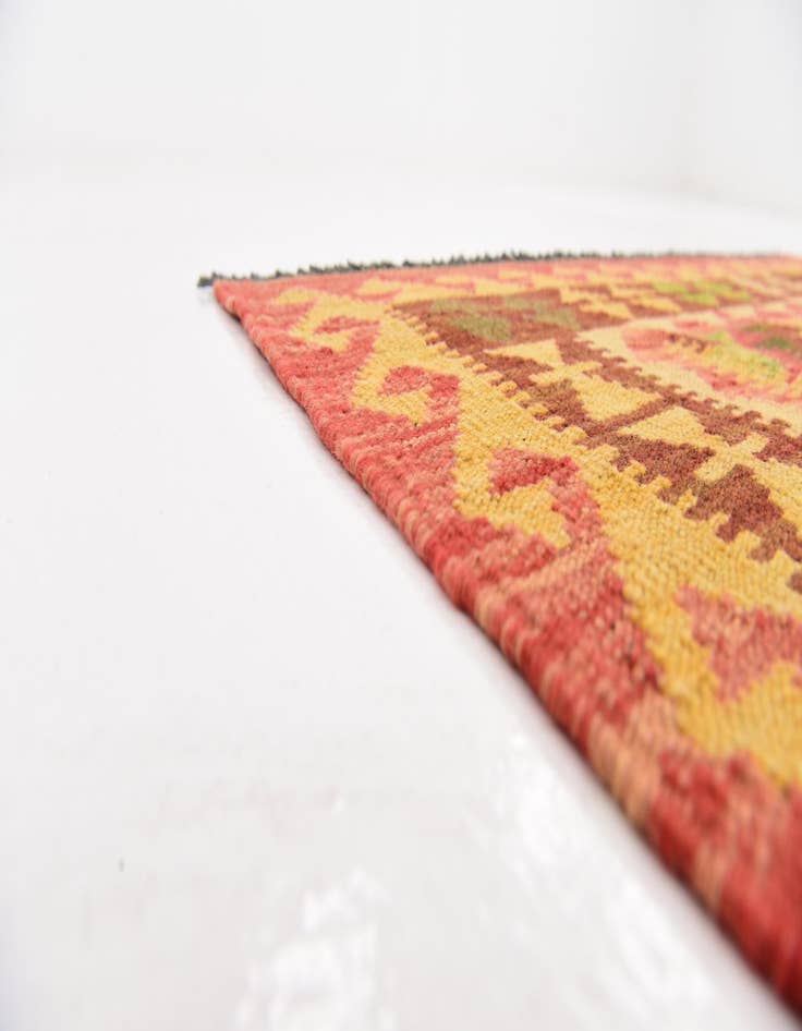 Detail image of  3' 6 x 5'  Hand Woven Kilim Maymana Wool Rug