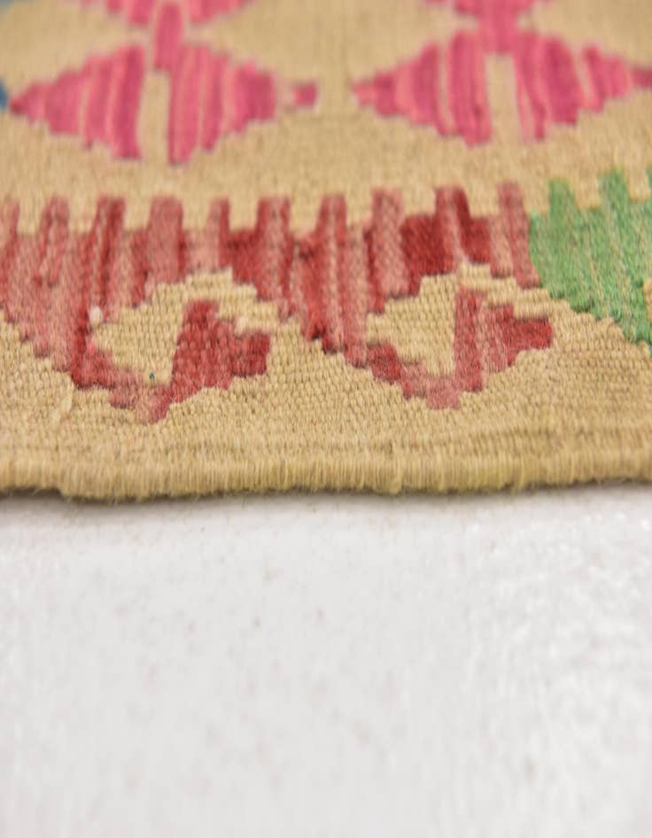 Detail image of  3' 10 x 6'  Hand Woven Kilim Maymana Wool Rug