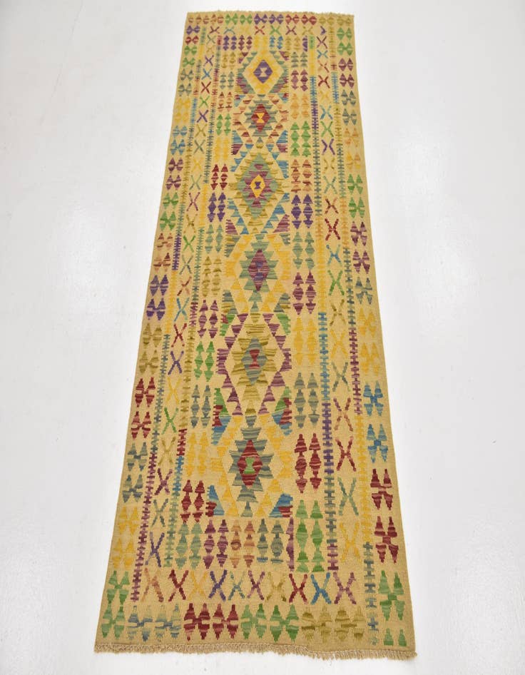 Detail image of  3' 3 x 6' 4  Hand Woven Kilim Maymana Wool Rug