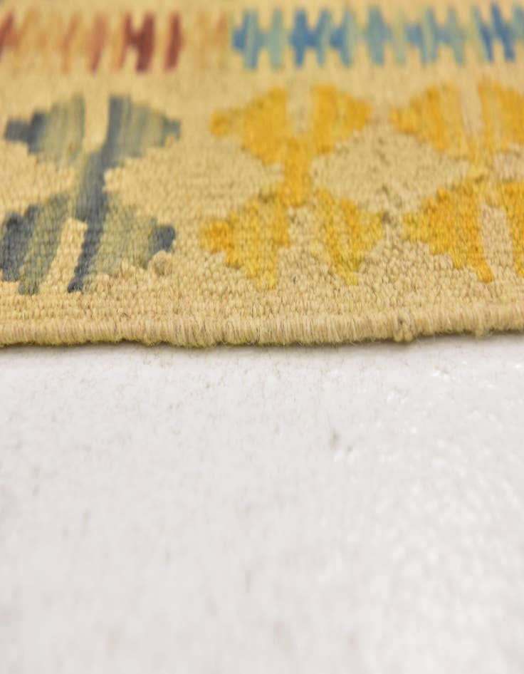 Detail image of  3' 3 x 6' 4  Hand Woven Kilim Maymana Wool Rug