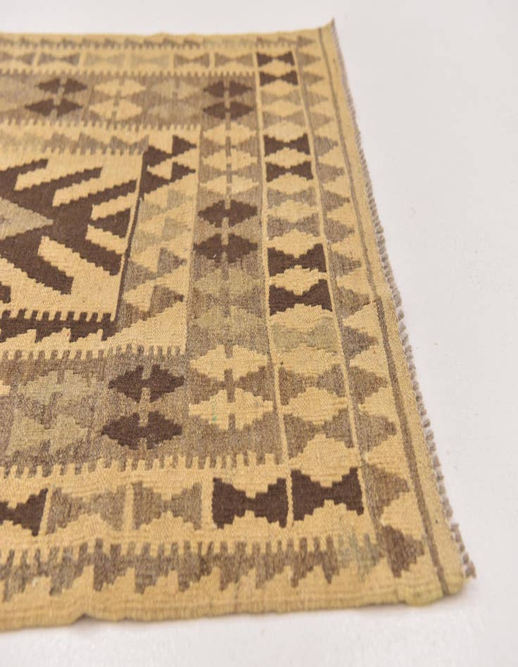 Detail image of  3' 3 x 5'  Hand Woven Kilim Maymana Wool Rug