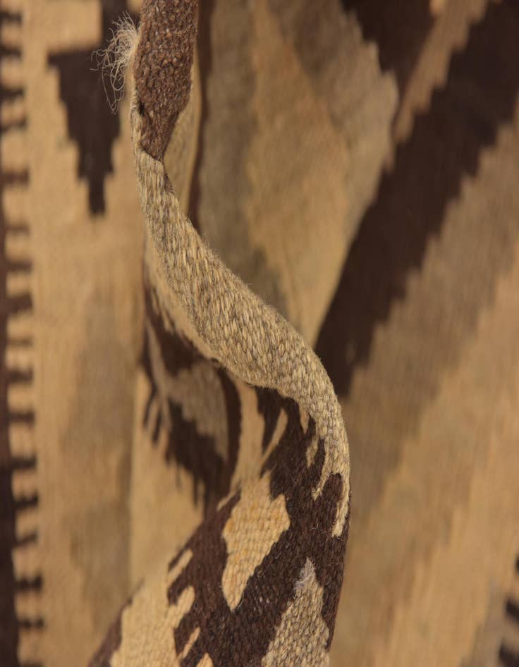 Detail image of  3' 4 x 5' 4  Hand Woven Kilim Maymana Wool Rug