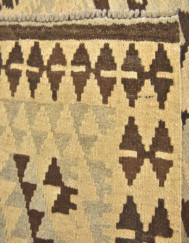 Detail image of  2' 9 x 4'  Hand Woven Kilim Maymana Wool Rug