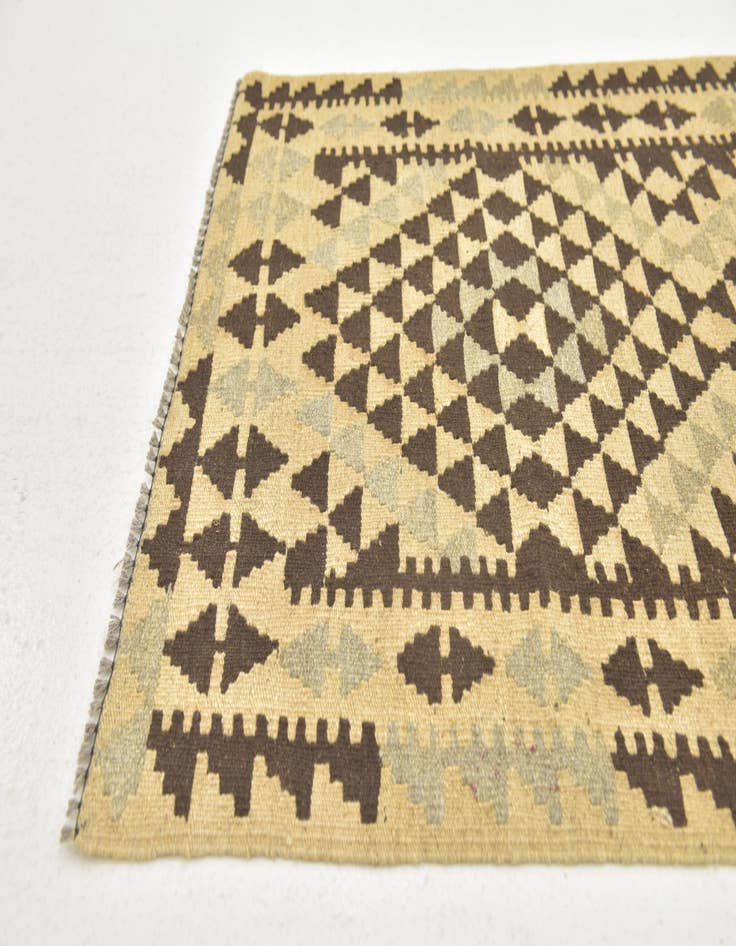 Detail image of  2' 9 x 4'  Hand Woven Kilim Maymana Wool Rug