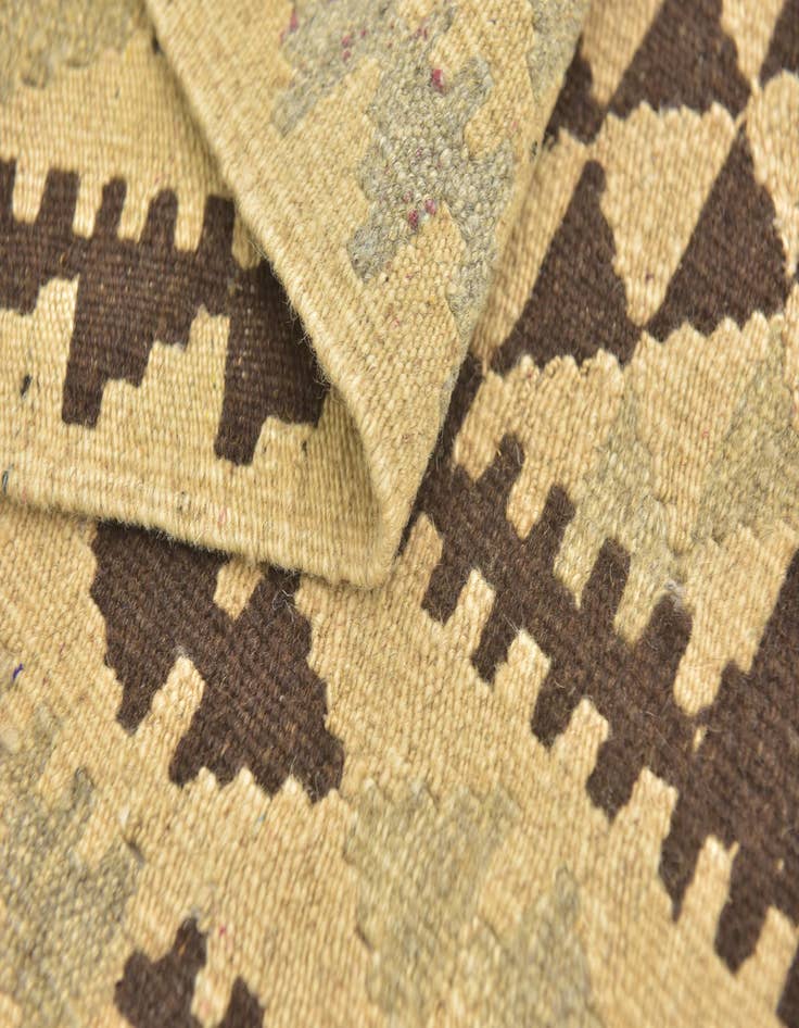 Detail image of  2' 9 x 4'  Hand Woven Kilim Maymana Wool Rug