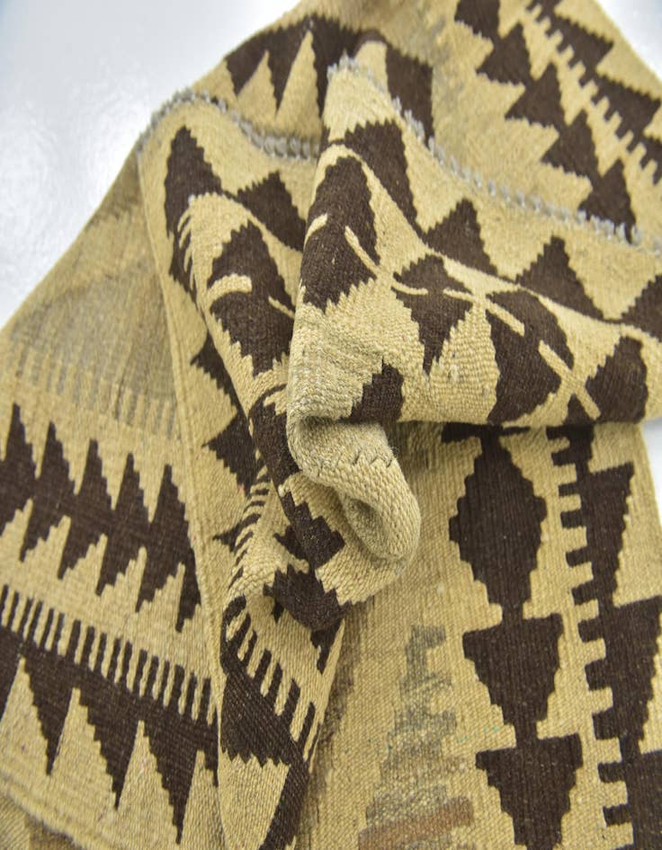 Detail image of  2' 8 x 4'  Hand Woven Kilim Maymana Wool Rug