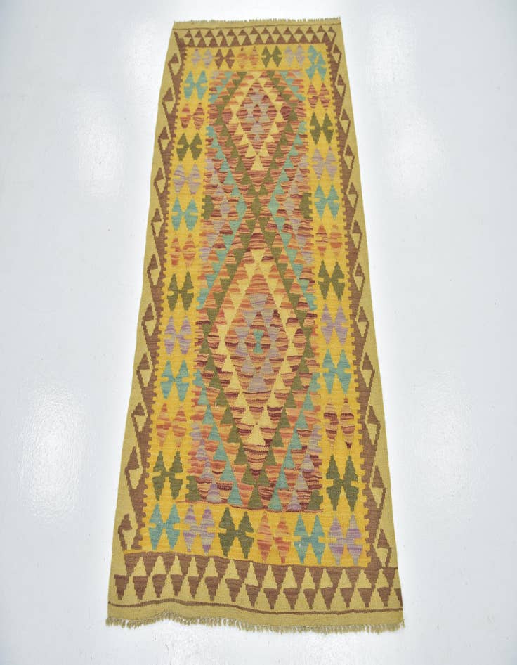 Detail image of  3' 2 x 5' 2  Hand Woven Kilim Maymana Wool Rug