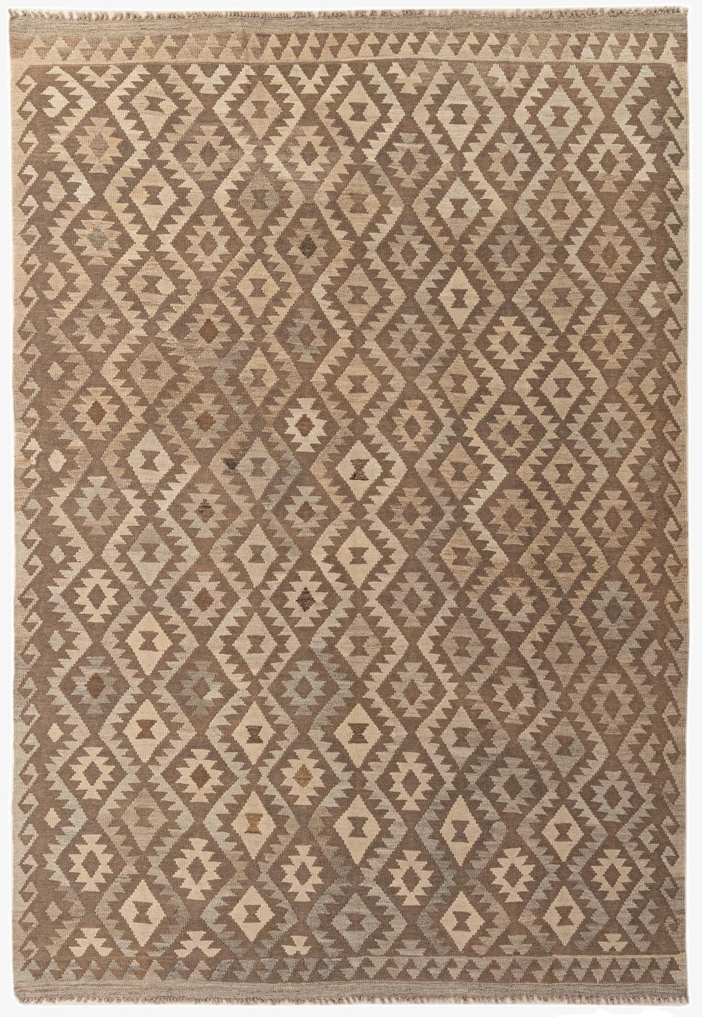  6' 10 x 10' 1  Hand Woven Kilim Maymana Wool Rug