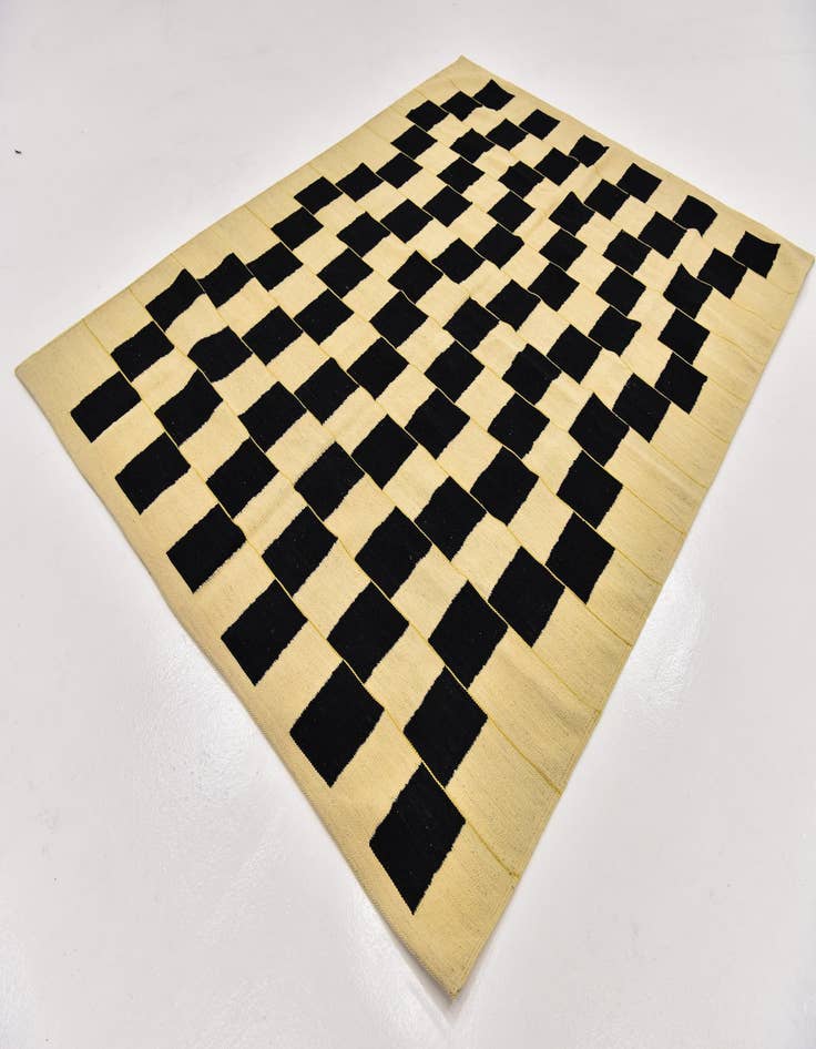 Detail image of  6' x 7' 10  Hand Woven Kilim Modern Wool Rug