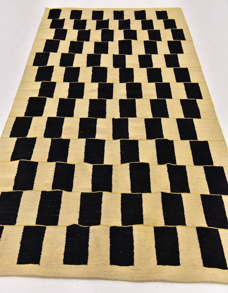 Detail image of  6' 3 x 7' 8  Hand Woven Kilim Modern Wool Rug