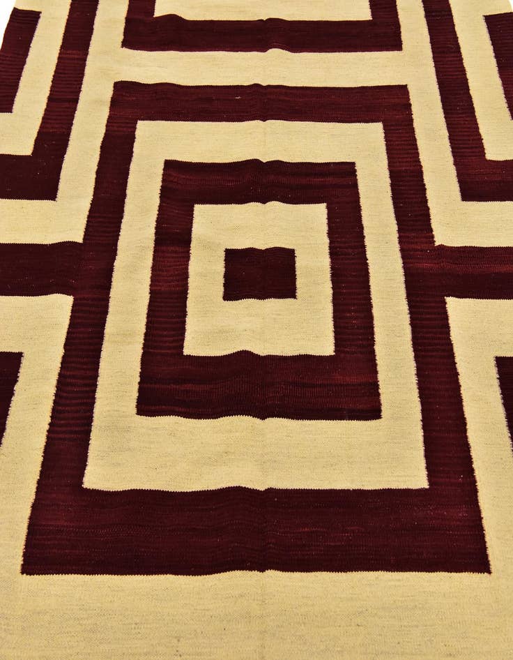 Detail image of  6' x 7' 10  Hand Woven Kilim Modern Wool Rug