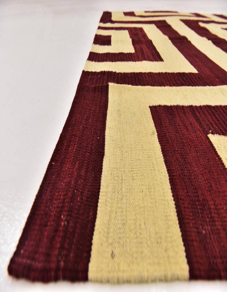 Detail image of  6' x 7' 10  Hand Woven Kilim Modern Wool Rug