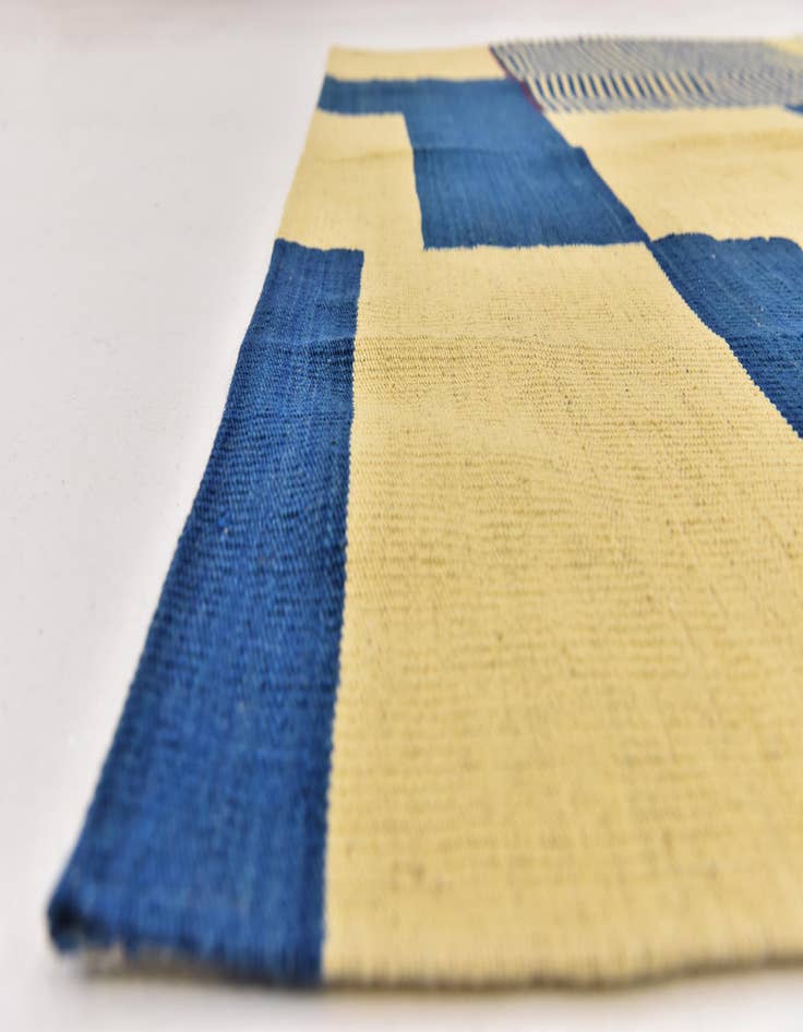 Detail image of  5' x 6' 4  Hand Woven Kilim Modern Wool Rug