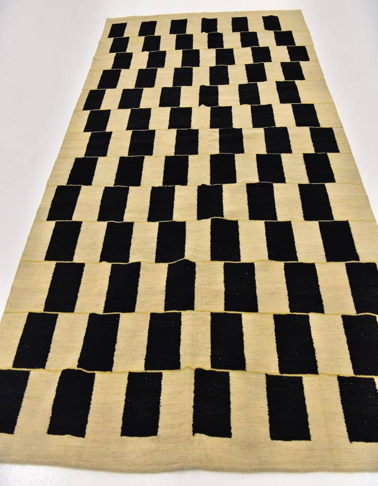 Detail image of  6' 2 x 7' 8  Hand Woven Kilim Modern Wool Rug