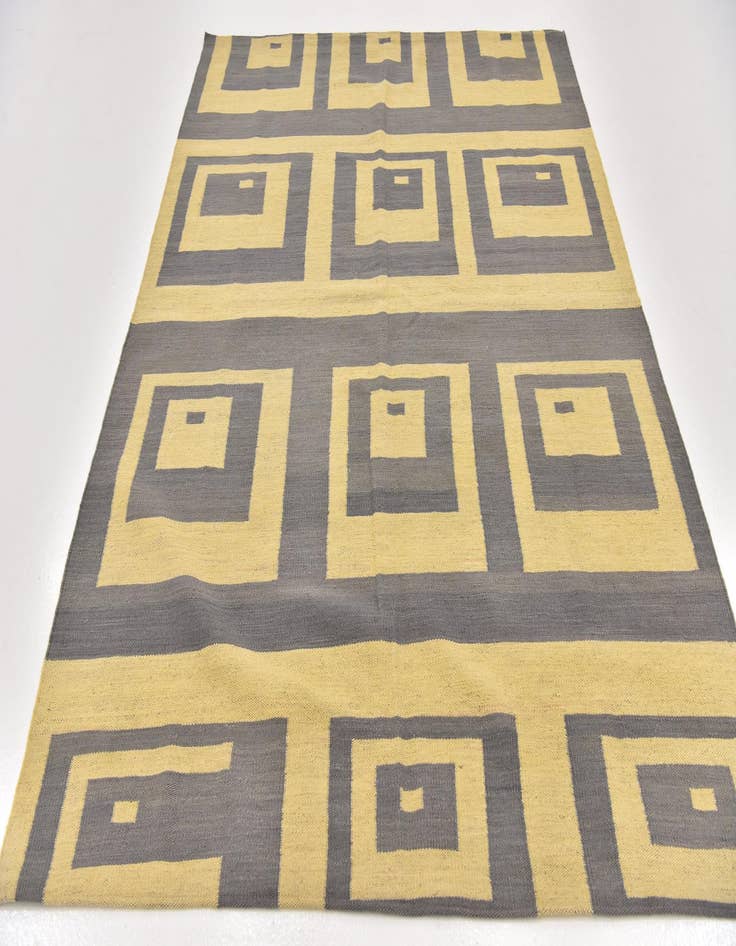 Detail image of  5' x 6' 6  Hand Woven Kilim Modern Wool Rug