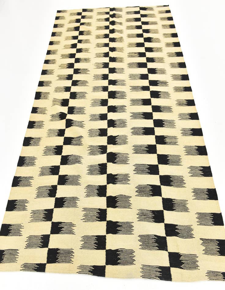 Detail image of  6' x 7' 7  Hand Woven Kilim Modern Wool Rug