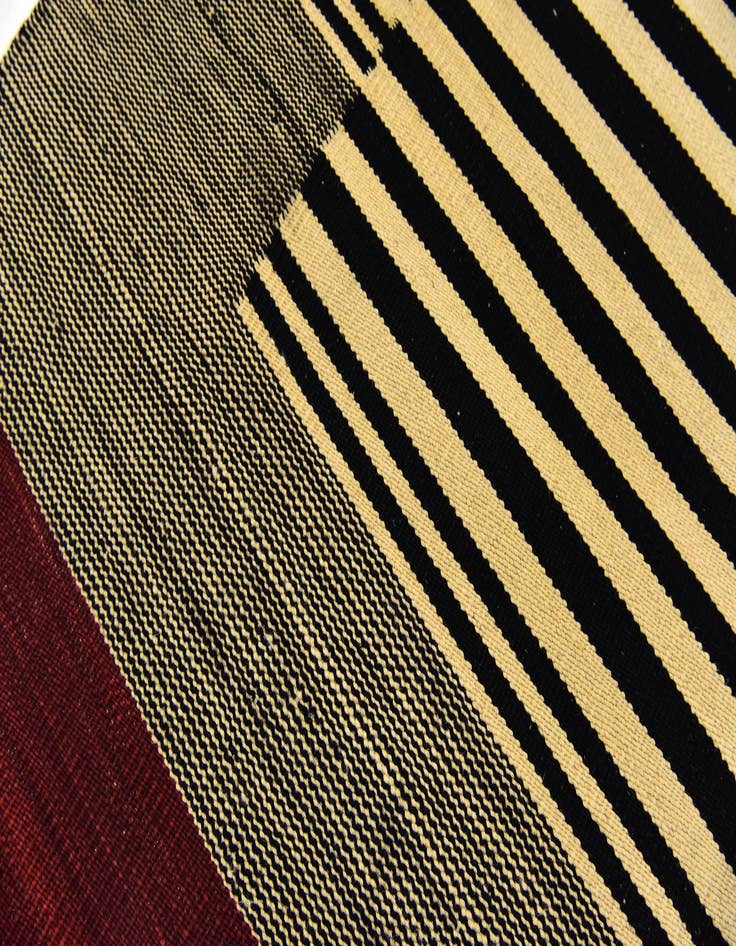 Detail image of  4' 3 x 5' 9  Hand Woven Kilim Modern Wool Rug