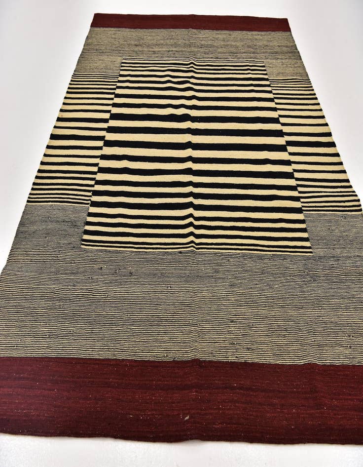 Detail image of  6' 2 x 7' 7  Hand Woven Kilim Modern Wool Rug