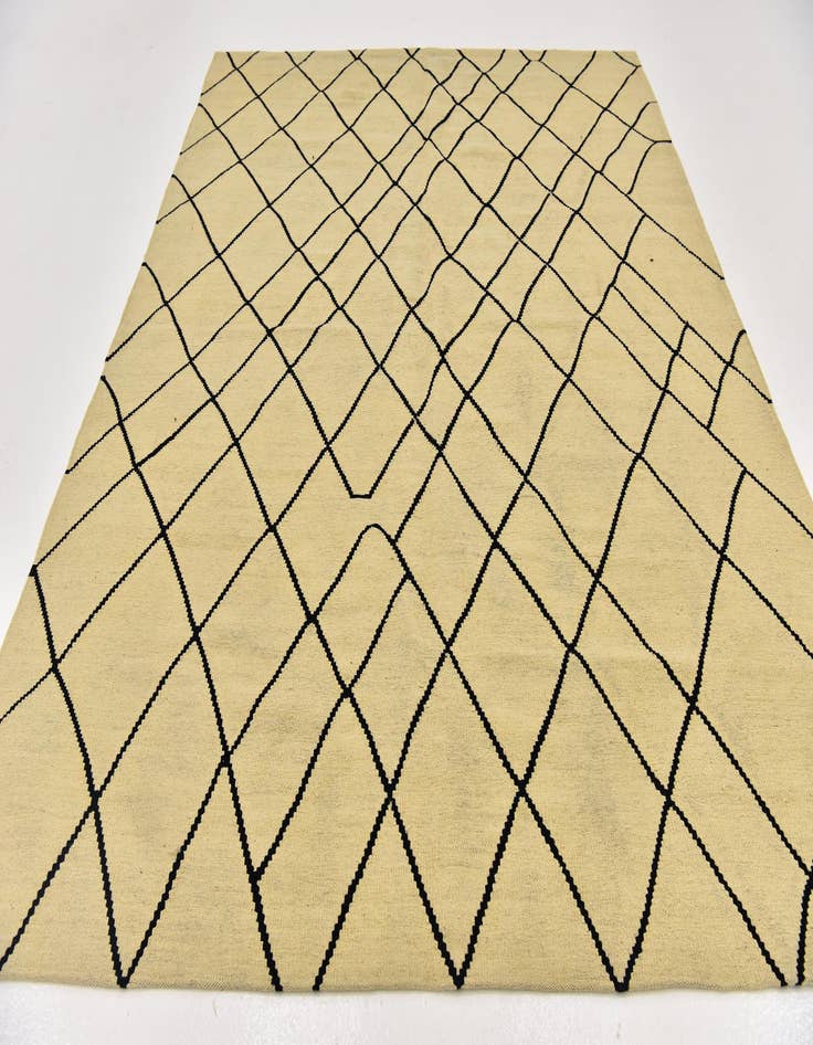 Detail image of  6' 3 x 7' 9  Hand Woven Kilim Modern Wool Rug