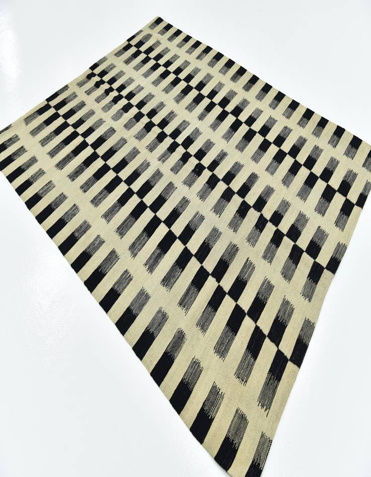 Detail image of  6' 2 x 7' 10  Hand Woven Kilim Modern Wool Rug