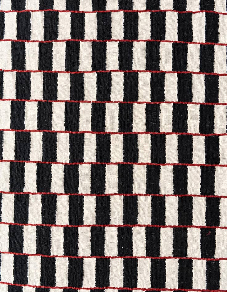 Detail image of  5' 9 x 7' 8  Hand Woven Kilim Modern Wool Rug
