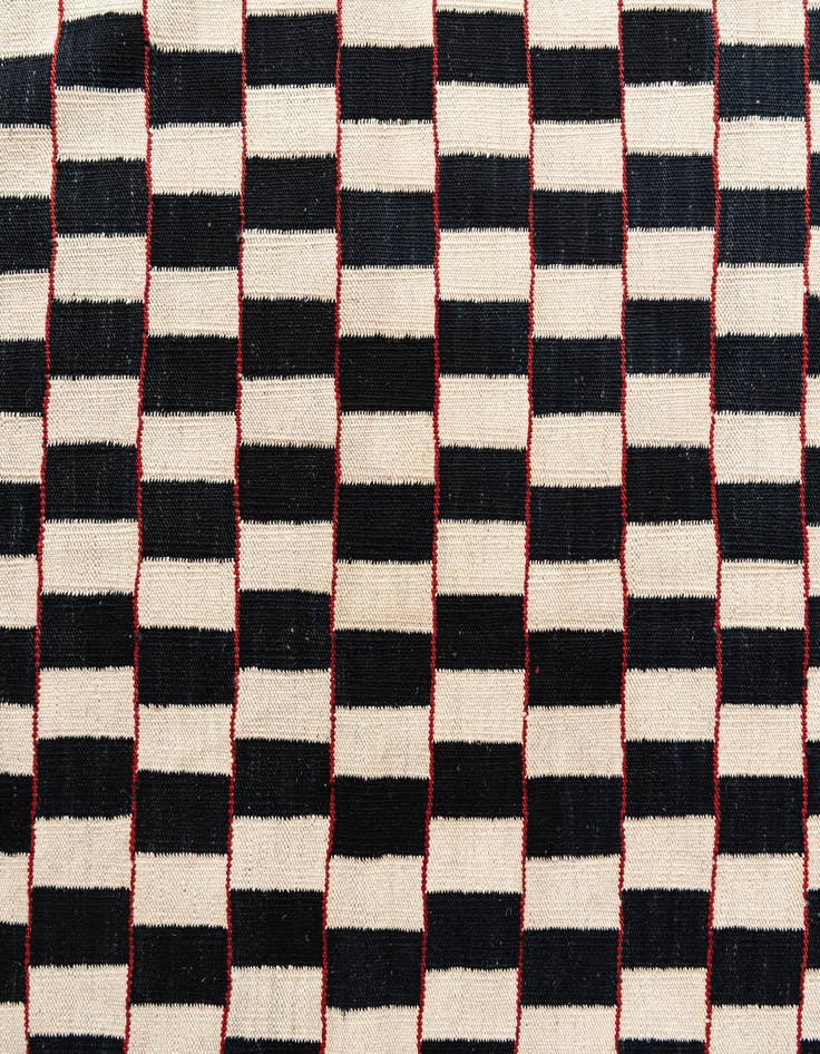 Detail image of  5' x 6' 3  Hand Woven Kilim Modern Wool Rug