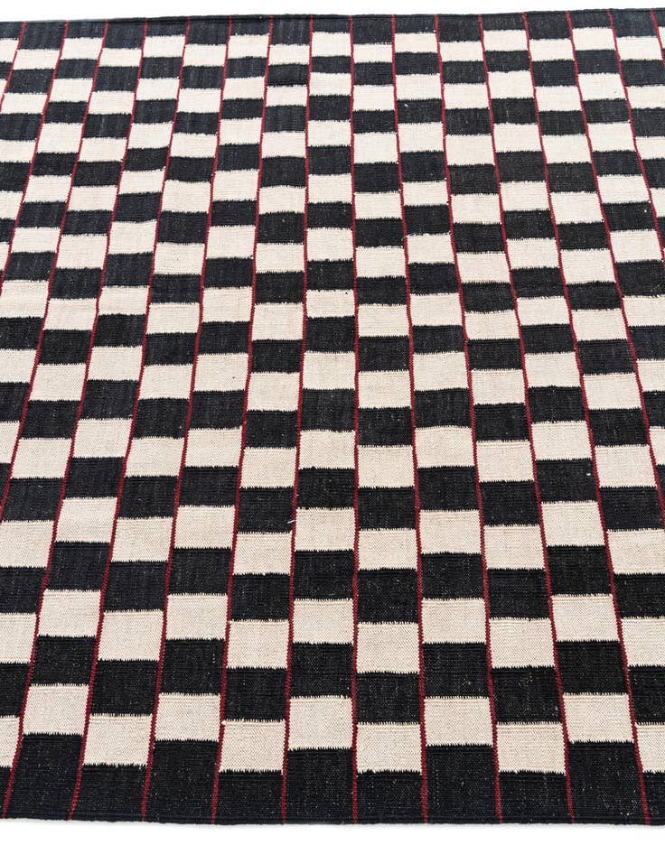Detail image of  5' x 6' 4  Hand Woven Kilim Modern Wool Rug