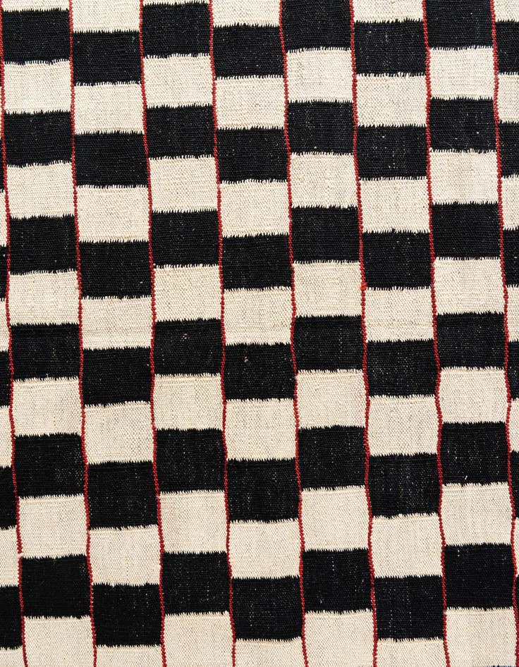 Detail image of  5' 2 x 6' 3  Hand Woven Kilim Modern Wool Rug
