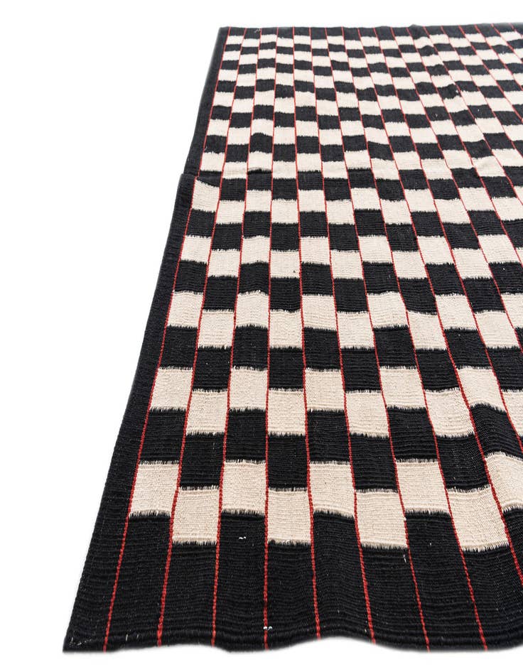 Detail image of  5' x 6' 4  Hand Woven Kilim Modern Wool Rug