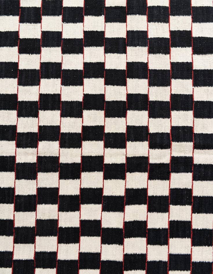 Detail image of  5' 8 x 7' 8  Hand Woven Kilim Modern Wool Rug